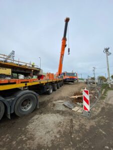 Zielonka - montaż wiaduktu