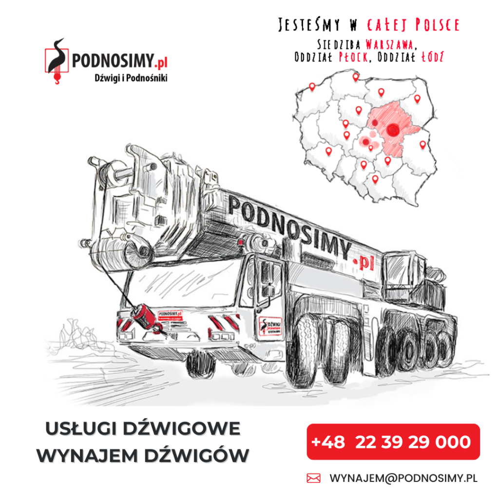 wynajem dźwigów hydraulicznych Warszawa