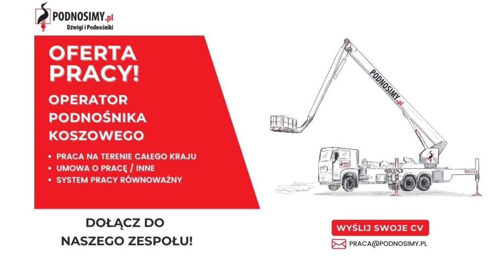 praca operator podnośnika koszowego