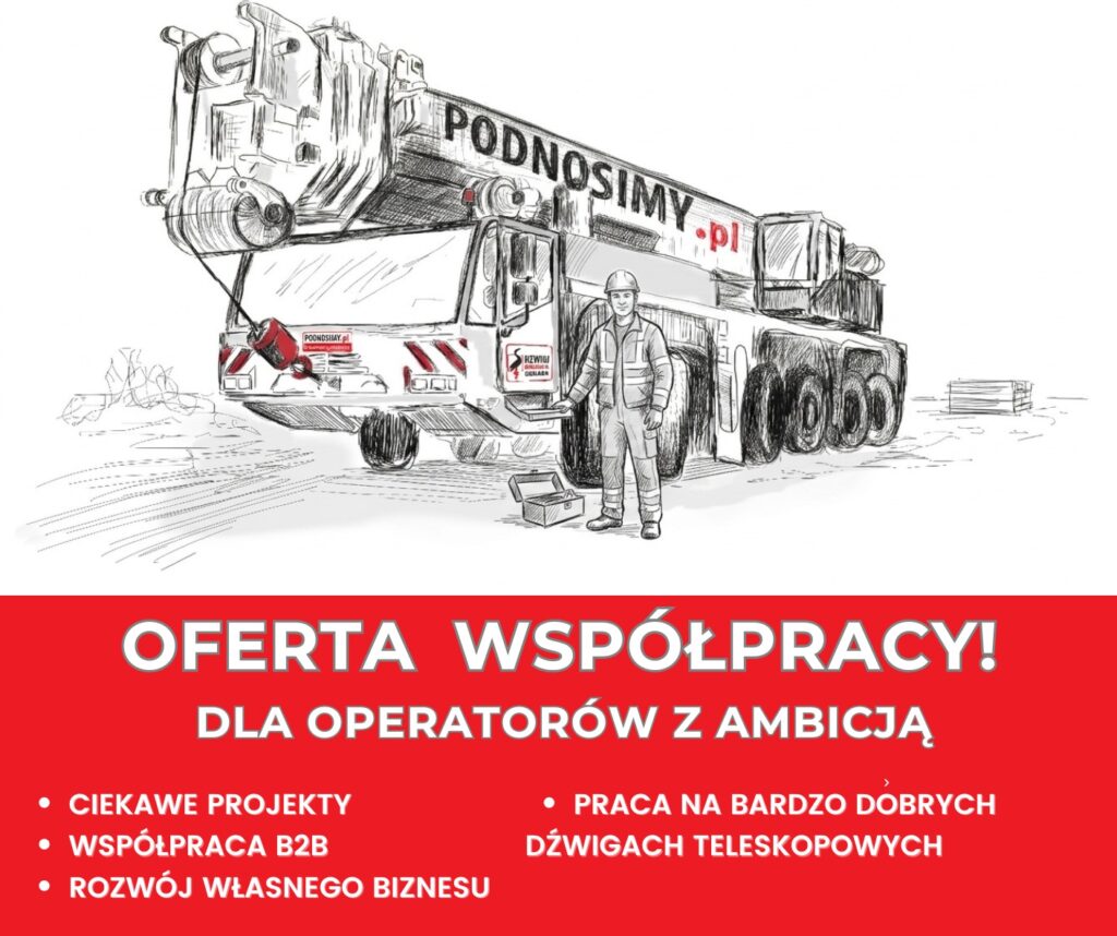 Praca operator dźwigu teleskopowego
